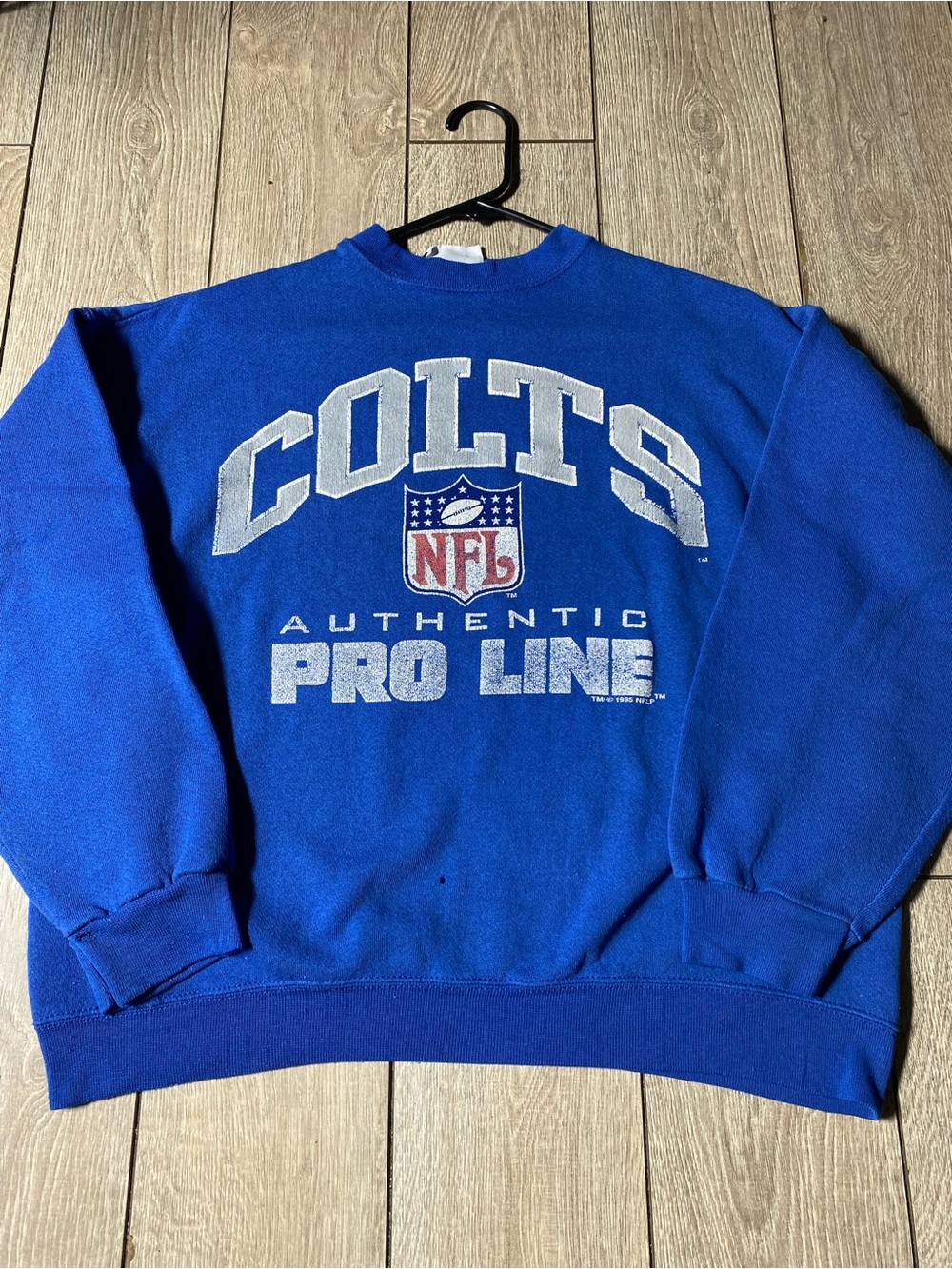Vintage 90s Logo Athletic NFL Indianapolis Colts Diamond Cut Crewneck Sweatshirt